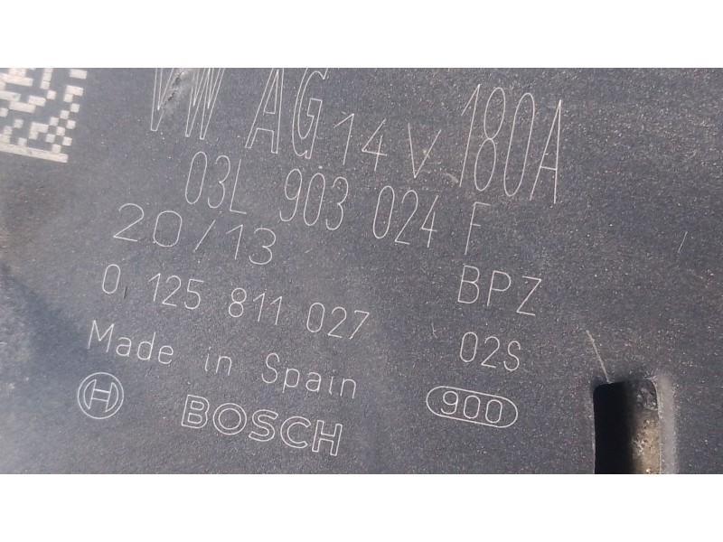 Recambio de alternador para volkswagen passat b7 (362) 2.0 tdi referencia OEM IAM   