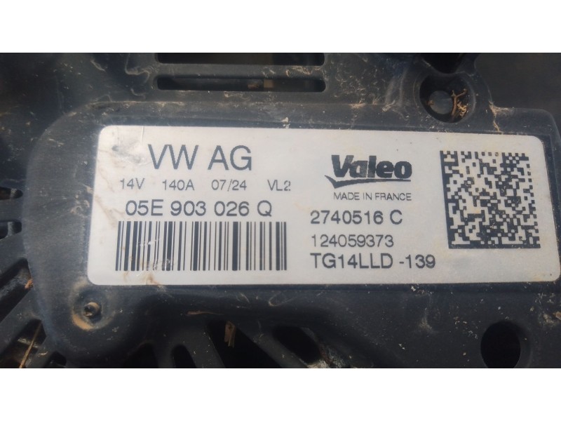Recambio de alternador para skoda kamiq (nw4) 1.0 tsi referencia OEM IAM   
