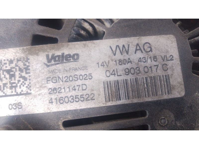 Recambio de alternador para audi a6 c7 (4g2, 4gc) 2.0 tdi referencia OEM IAM   
