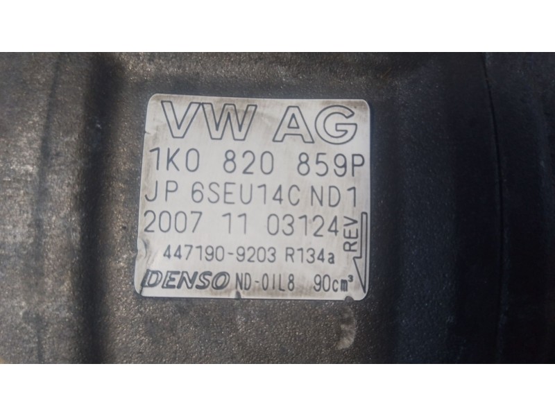 Recambio de compresor aire acondicionado para audi a3 (8p1) 1.8 tfsi referencia OEM IAM 1K0820859P  
