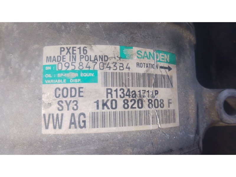 Recambio de compresor aire acondicionado para volkswagen passat b7 (362) 2.0 tdi referencia OEM IAM   