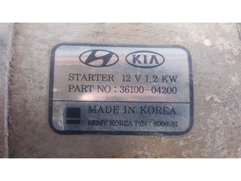 Recambio de motor arranque para hyundai kona (os, ose, osi) 1.0 t-gdi referencia OEM IAM   