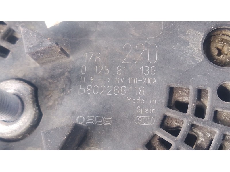 Recambio de alternador para iveco daily vi furgoneta 35s18, 35c18, 40c18, 50c18, 60c18, 65c18, 70c18 referencia OEM IAM   