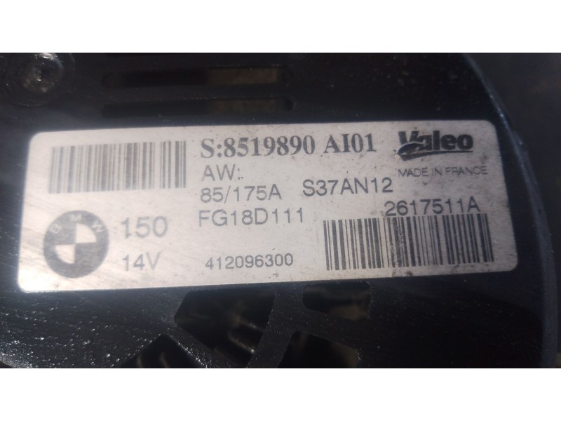 Recambio de alternador para bmw 3 (f30, f80) 320 d referencia OEM IAM   