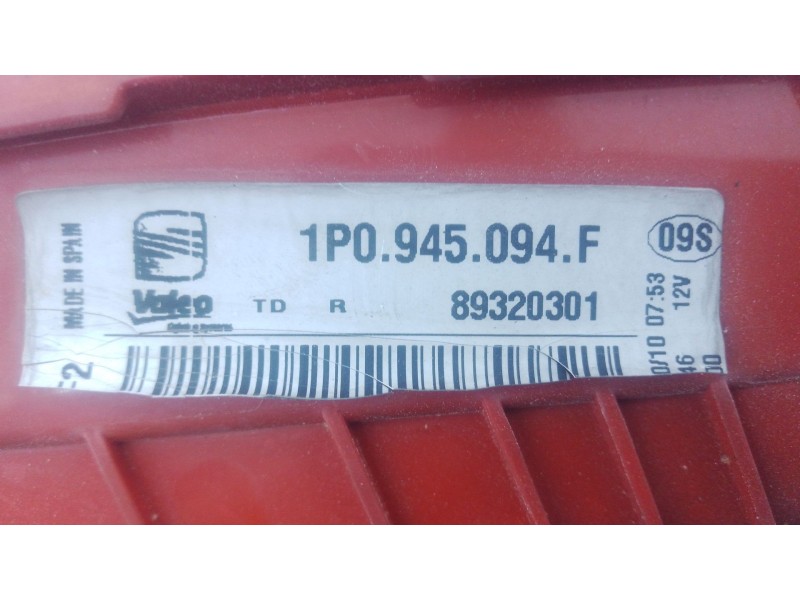 Recambio de piloto trasero derecho porton para seat leon (1p1) 1.9 tdi referencia OEM IAM   