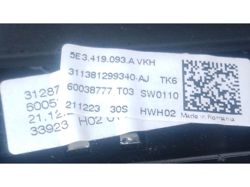 Recambio de volante para skoda kamiq (nw4) 1.0 tsi referencia OEM IAM   