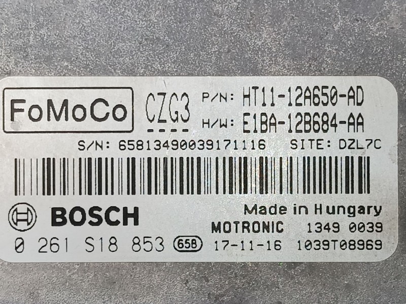 Recambio de centralita motor uce para ford tourneo courier b460 monospace 1.0 ecoboost referencia OEM IAM E1BA12B684AA 0261S1885