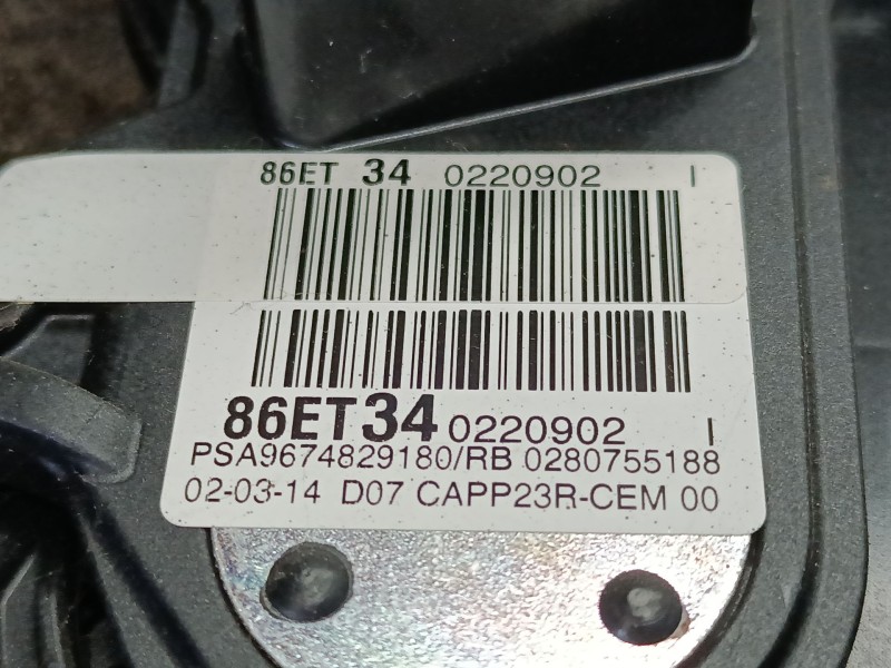 Recambio de pedal acelerador para peugeot 308 ii (lb_, lp_, lw_, lh_, l3_) 1.6 hdi / bluehdi 115 referencia OEM IAM 9674829180  