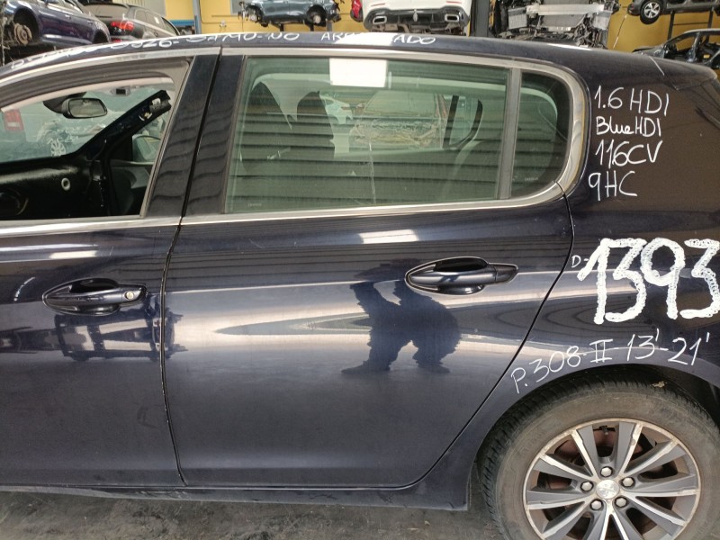 Recambio de puerta trasera izquierda para peugeot 308 ii (lb_, lp_, lw_, lh_, l3_) 1.6 hdi / bluehdi 115 referencia OEM IAM   
