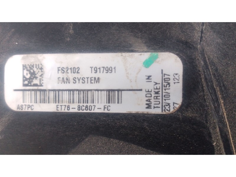 Recambio de electroventilador para ford tourneo courier b460 monospace 1.5 tdci referencia OEM IAM ET768C607FC  