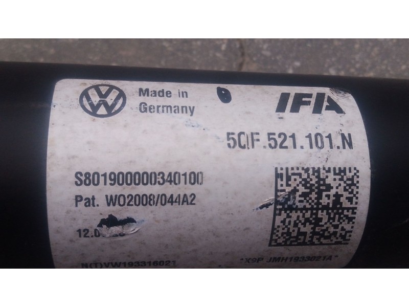 Recambio de transmision central para audi q3 sportback (f3n) 45 tfsi quattro referencia OEM IAM 5QF521101N  
