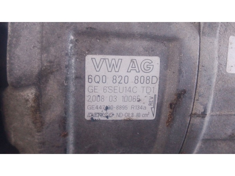 Recambio de compresor aire acondicionado para seat ibiza (6l1) ecomotive referencia OEM IAM 6Q0820808D  