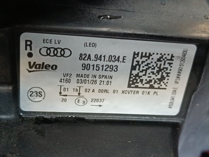 Recambio de faro derecho xenon para audi a1 sportback (gba) 25 tfsi referencia OEM IAM 82A941034E 90151293 