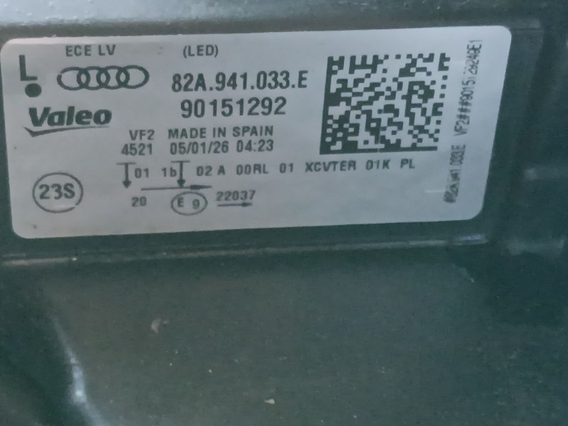 Recambio de faro izquierdo xenon para audi a1 sportback (gba) 25 tfsi referencia OEM IAM   