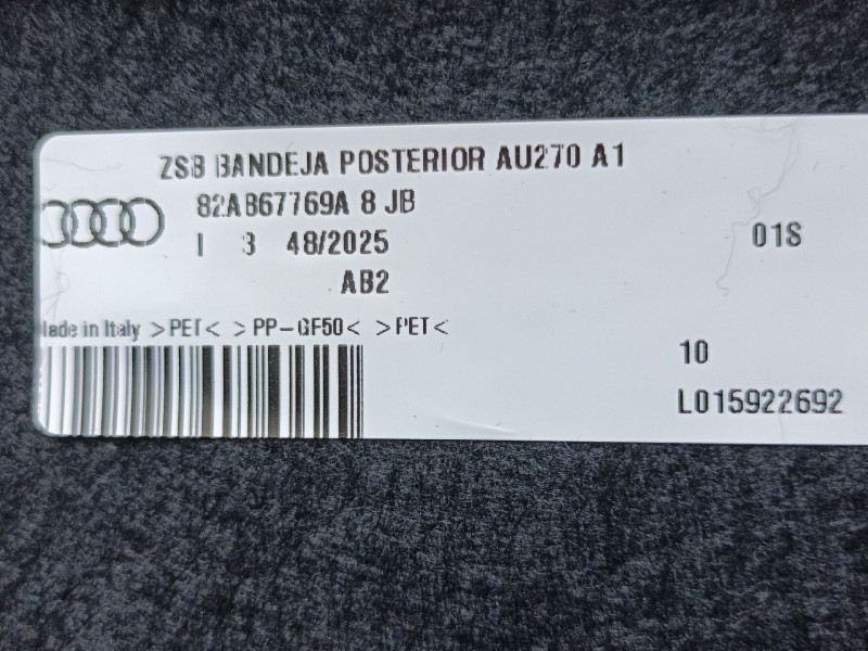 Recambio de bandeja trasera para audi a1 sportback (gba) 25 tfsi referencia OEM IAM   