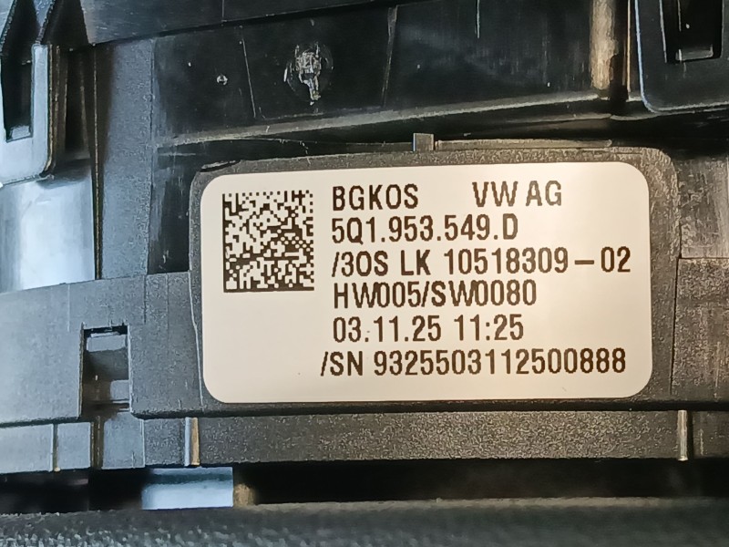 Recambio de anillo airbag para audi a1 sportback (gba) 25 tfsi referencia OEM IAM 5Q1953549D  