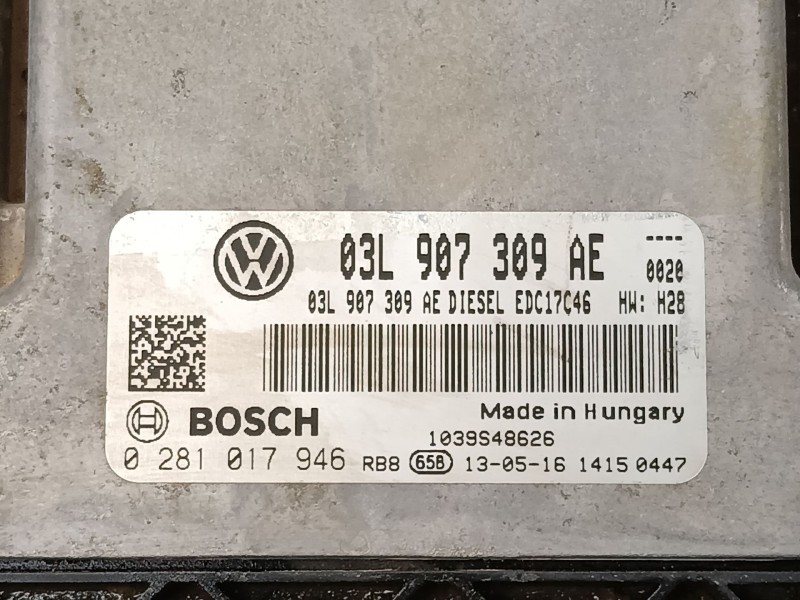Recambio de centralita motor uce para volkswagen passat b7 (362) 2.0 tdi referencia OEM IAM 03L907309AE 0281017946 