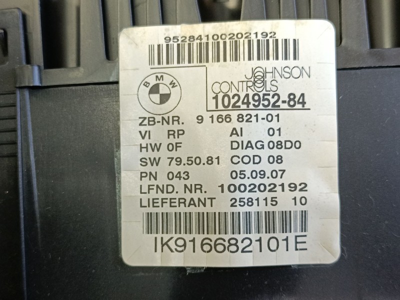 Recambio de cuadro instrumentos para bmw 1 (e87) 118 d referencia OEM IAM 102495284  