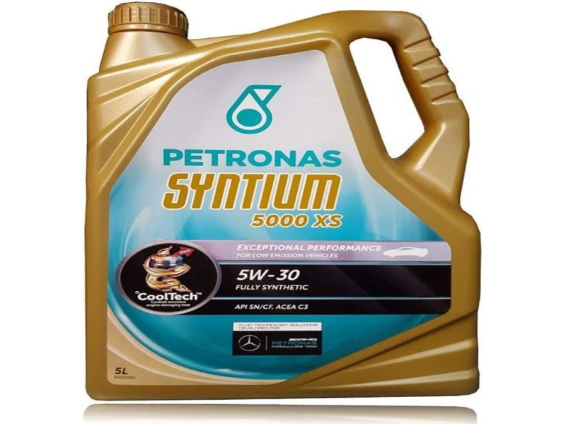 Recambio de aceite motor para universal adit. y aceite petronas syntium 5000 xs 5w30 5l referencia OEM IAM 70660M12EU 8001238080
