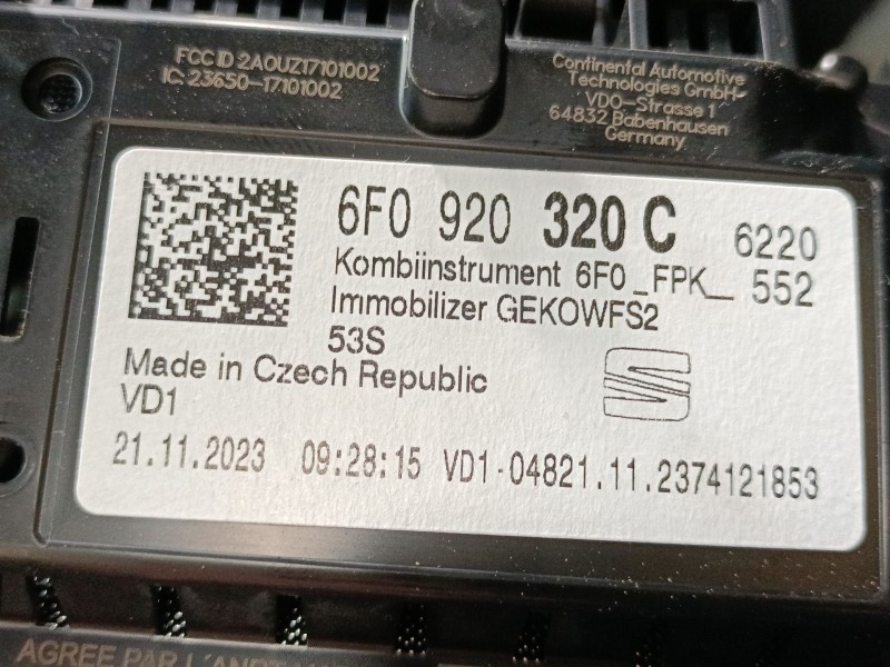 Recambio de cuadro instrumentos para seat arona (kj7, kjp) 1.0 tsi referencia OEM IAM   