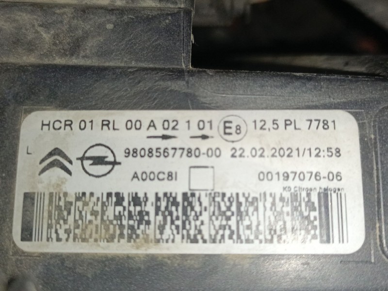 Recambio de faro izquierdo para opel vivaro c furgoneta (k0) 2.0 referencia OEM IAM   