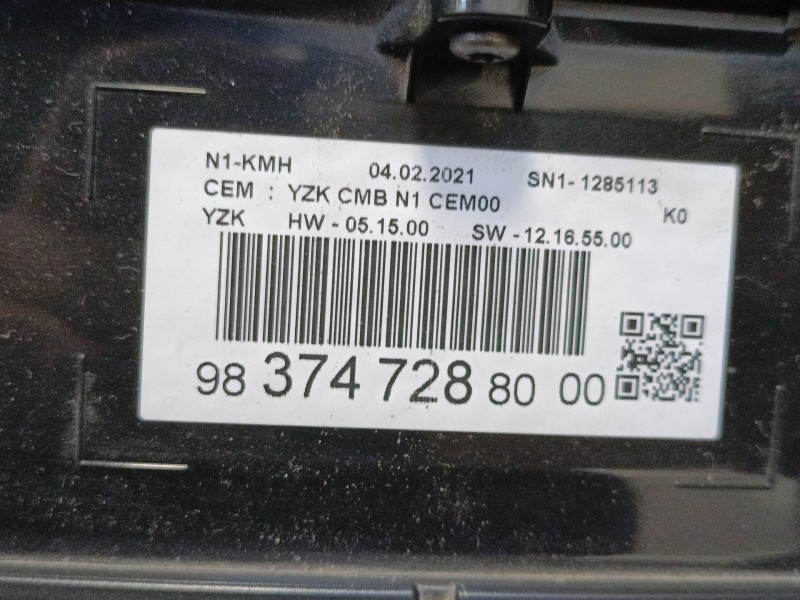 Recambio de cuadro instrumentos para opel vivaro c furgoneta (k0) 2.0 referencia OEM IAM 9837472880  