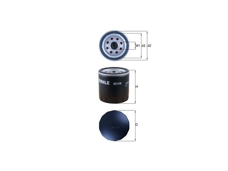 Recambio de filtro aceite para » otros... modelos referencia OEM IAM A210903 757522209793 4009026931745 T1-2-B NUEVO