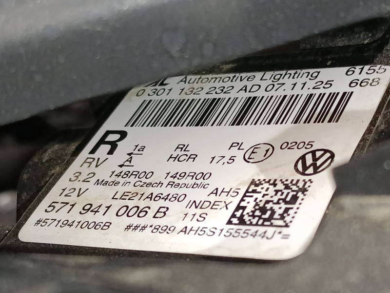 Recambio de faro derecho xenon para volkswagen tiguan (ct1) 1.5 etsi referencia OEM IAM   
