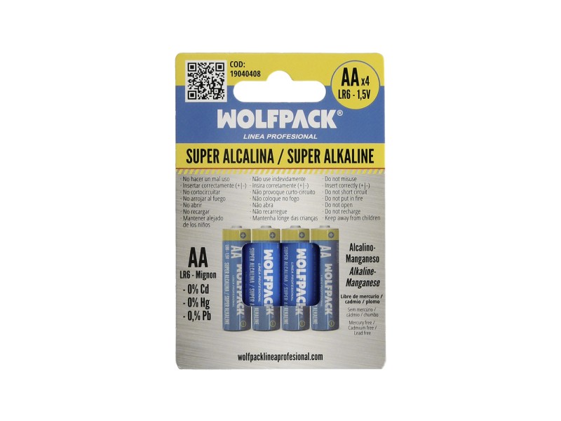 Recambio de ferreteria para universal pila alcalina aa / aaa blister 4 piezas referencia OEM IAM 19040408 8435450470790 TIENDA