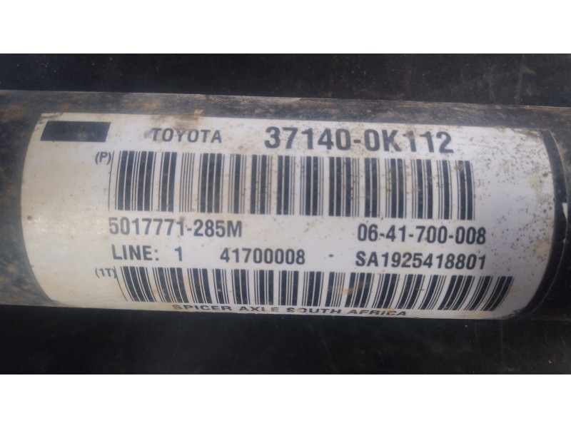 Recambio de transmision central delantera para toyota hilux viii pick-up (_n1_) 2.4 d 4wd (gun125_) referencia OEM IAM 371400K11