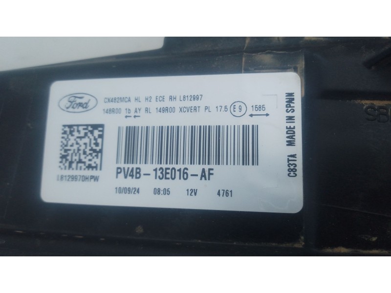 Recambio de faro derecho xenon para ford kuga iii (dfk) 2.5 duratec plug-in-hybrid referencia OEM IAM PV4B13E016AF  