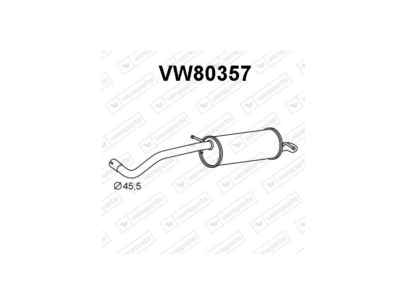 Recambio de tubo escape trasero para seat ibiza iii (6l1) 1.4 16v referencia OEM IAM 112VW80357 112.VW80357 T1-5-B5-1 NUEVO