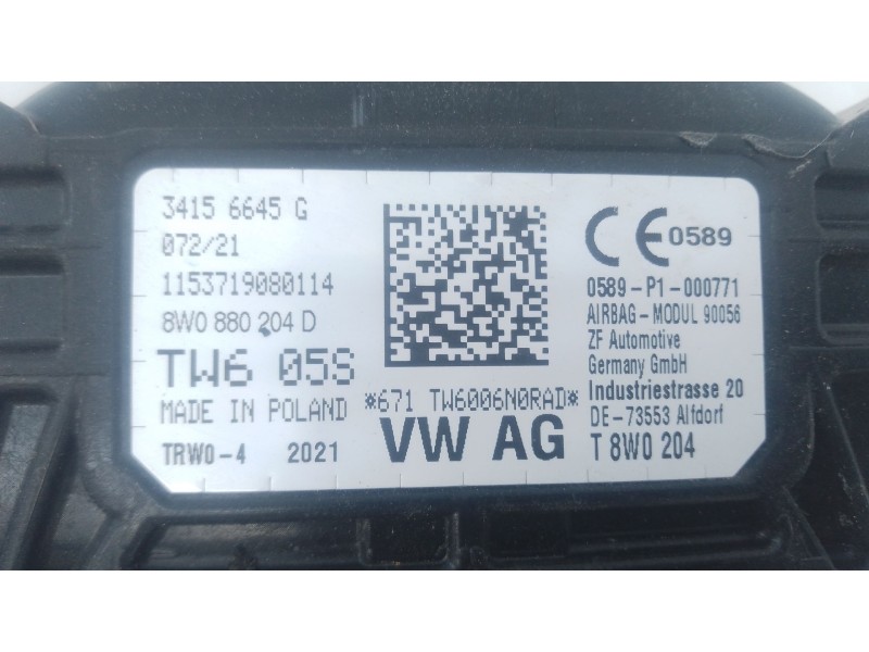 Recambio de airbag delantero derecho para audi a5 sportback (f5a, f5f) 40 tfsi mild hybrid referencia OEM IAM   