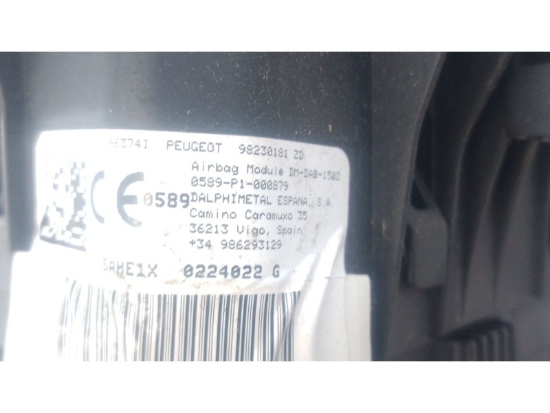 Recambio de airbag delantero izquierdo para peugeot 3008 suv referencia OEM IAM   