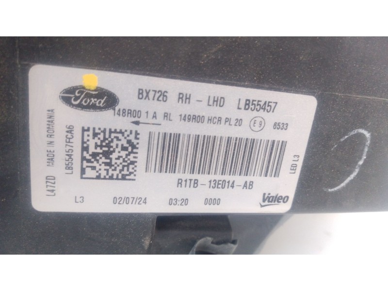 Recambio de faro derecho xenon para ford puma (j2k, cf7) 1.0 ecoboost mhev referencia OEM IAM R1TB13E014AB  
