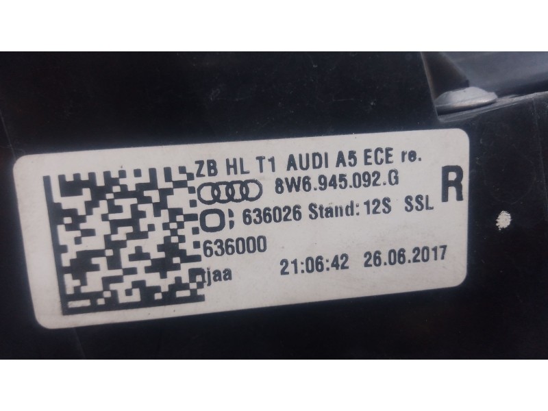 Recambio de piloto trasero derecho para audi a5 sportback (f5a, f5f) 3.0 tdi quattro referencia OEM IAM LED  