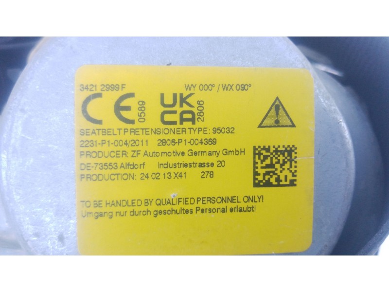 Recambio de cinturon seguridad trasero izquierdo para audi q2 (gab, gag) 30 tdi referencia OEM IAM   