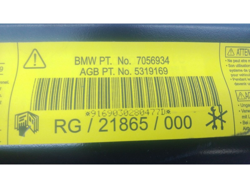 Recambio de airbag delantero derecho para mini r50 cooper referencia OEM IAM   