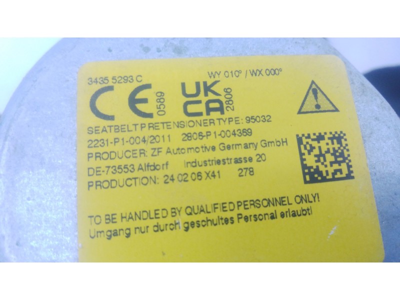 Recambio de cinturon seguridad delantero izquierdo para audi q2 (gab, gag) 30 tdi referencia OEM IAM   