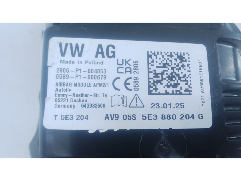 Recambio de airbag delantero derecho para skoda octavia iv (nx3, nn3, pv3) 2.0 tdi referencia OEM IAM   