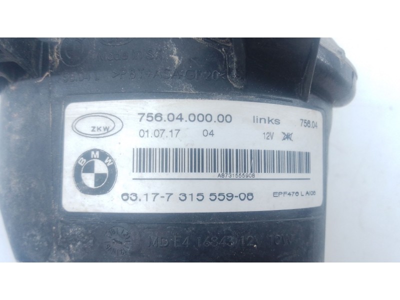 Recambio de faro antiniebla izquierdo para bmw 1 (f20) 118 d referencia OEM IAM   