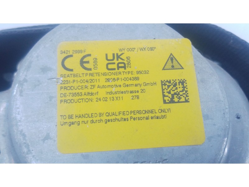Recambio de cinturon seguridad trasero derecho para audi q2 (gab, gag) 30 tdi referencia OEM IAM   E1-B2-24-1