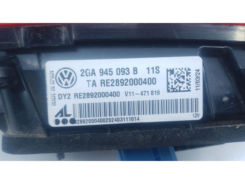 Recambio de piloto trasero izquierdo porton para volkswagen t-roc (a11, d11) 1.5 tsi referencia OEM IAM   