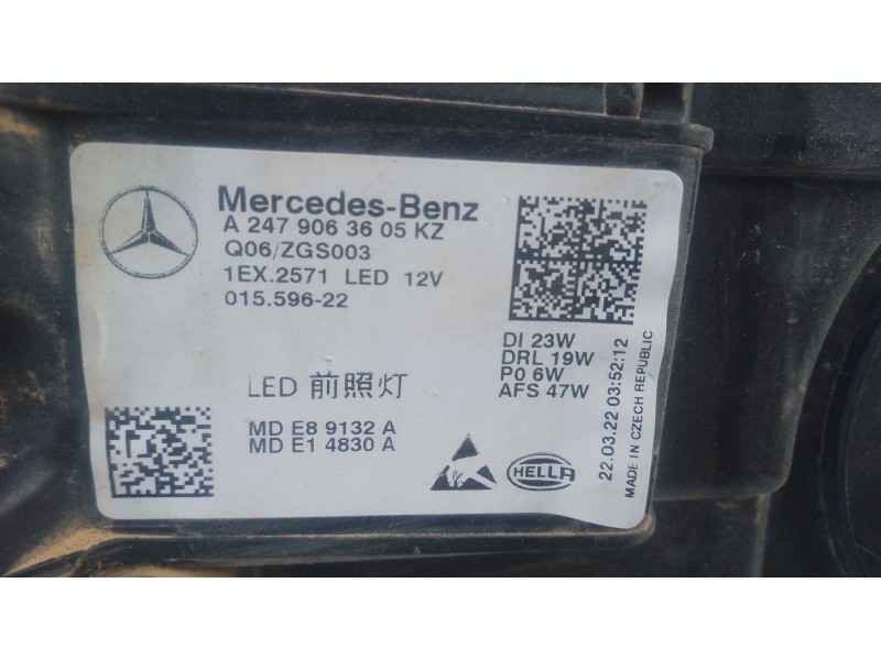 Recambio de faro derecho xenon para mercedes-benz gla (h247) gla 200 d (247.712) referencia OEM IAM   