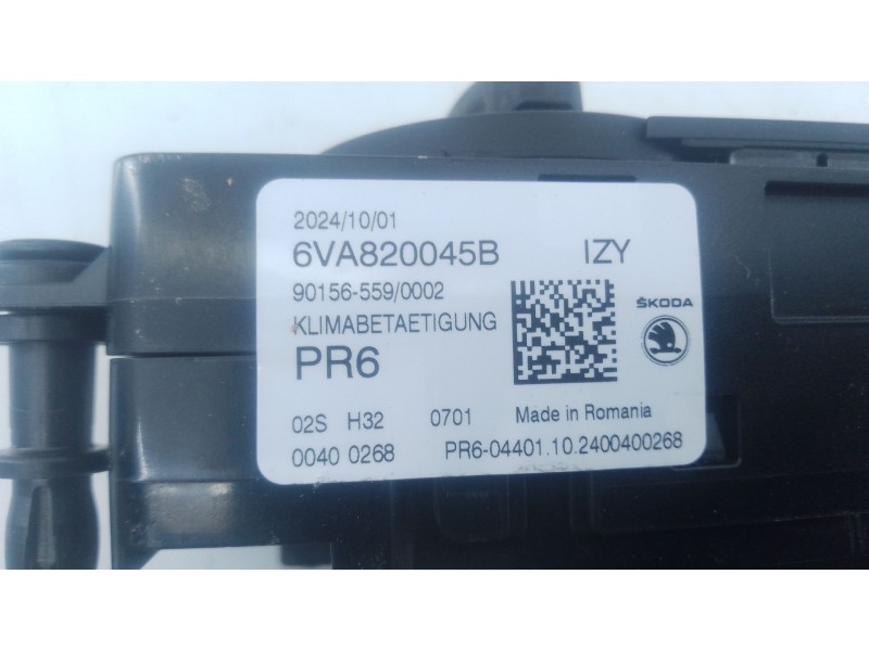 Recambio de mando climatizador para skoda fabia iv (pj3) 1.0 tsi referencia OEM IAM 6VA820045B  