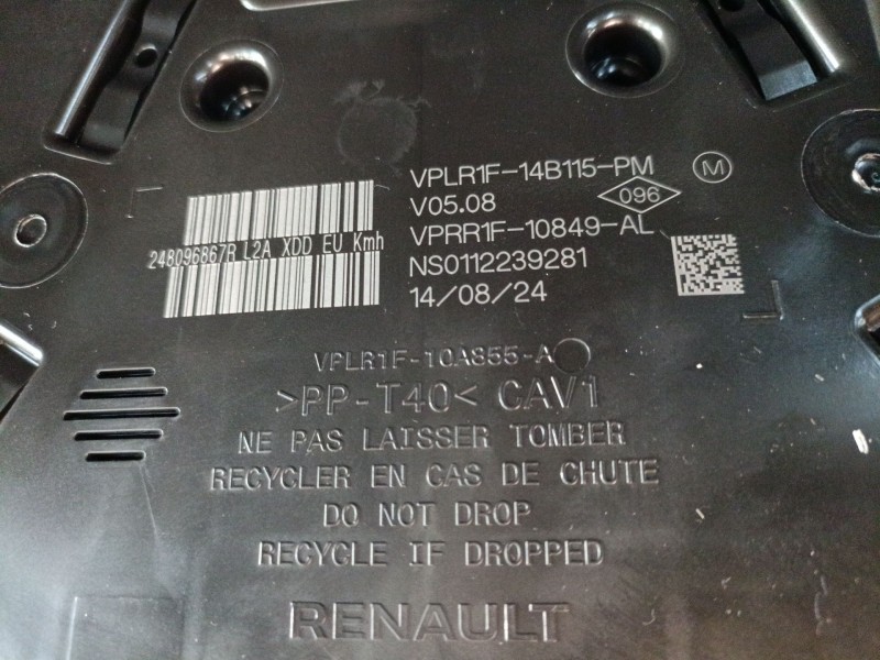 Recambio de cuadro instrumentos para renault master blue dci 150 referencia OEM IAM 248096867R  