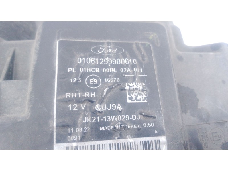 Recambio de faro derecho para ford transit custom v362 autobús (f3) 2.0 ecoblue referencia OEM IAM JK2113W029DJ  