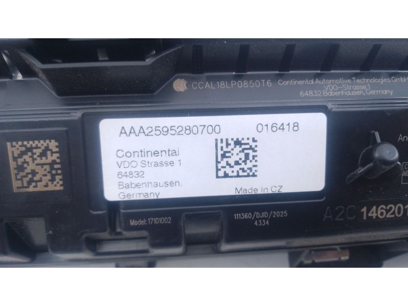 Recambio de cuadro instrumentos para audi a1 sportback (gba) 25 tfsi referencia OEM IAM 82A929710H  