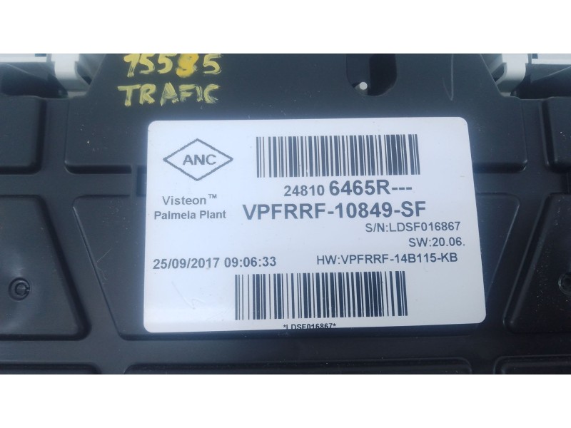 Recambio de cuadro instrumentos para renault trafic iii furgoneta (fg_) 1.6 dci 95 (fgmj, fgmr) referencia OEM IAM 248106465R  