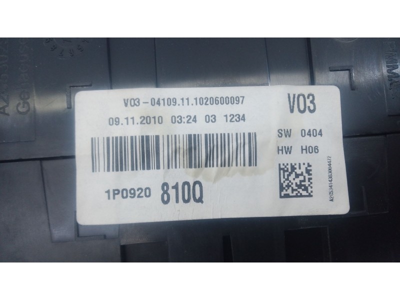 Recambio de cuadro instrumentos para seat leon (1p1) 1.9 tdi referencia OEM IAM 1P0920810Q  